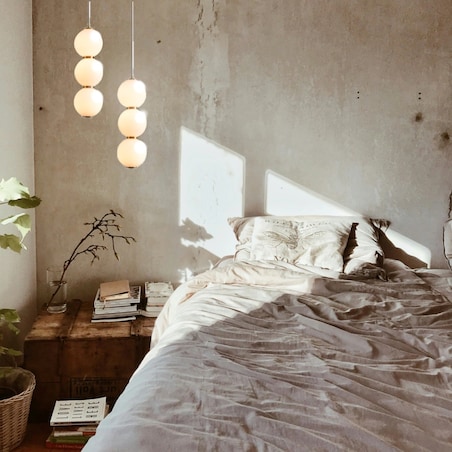 Lampa wisząca PERLA LED białe kule 12 cm