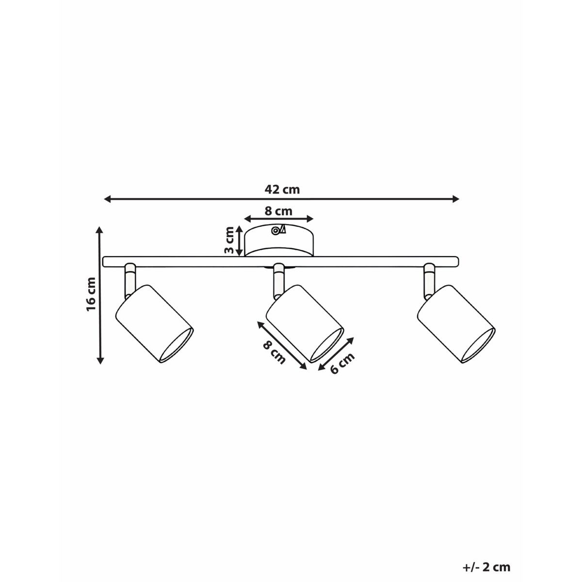 Lampa spot 3-punktowa NYANDO Metal Biały