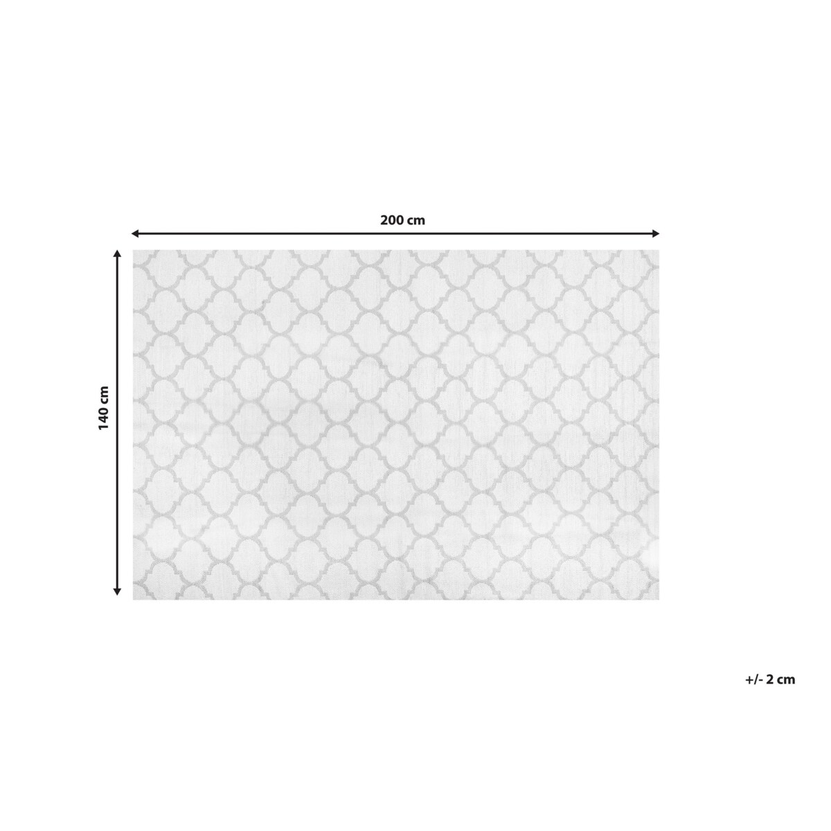 Dywan zewnętrzny dwustronny 140 x 200 cm szary AKSU