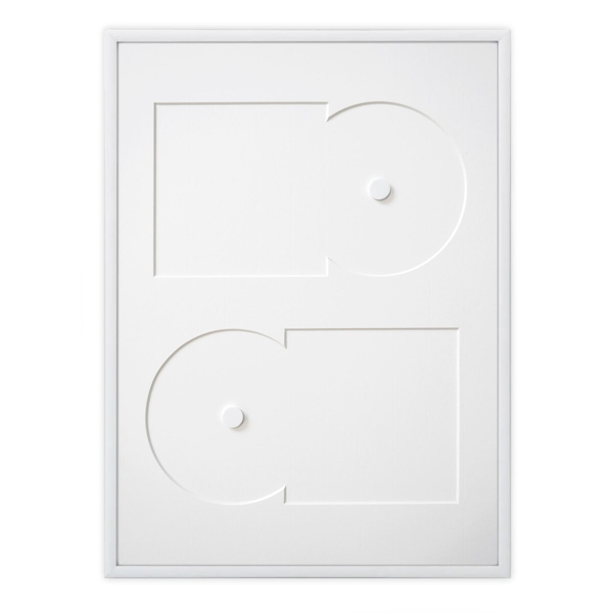 Ramka na 2 płyty CD w kolorze białym. Ramka aluminiowa o rozmiarze 30x40 cm LUCA®