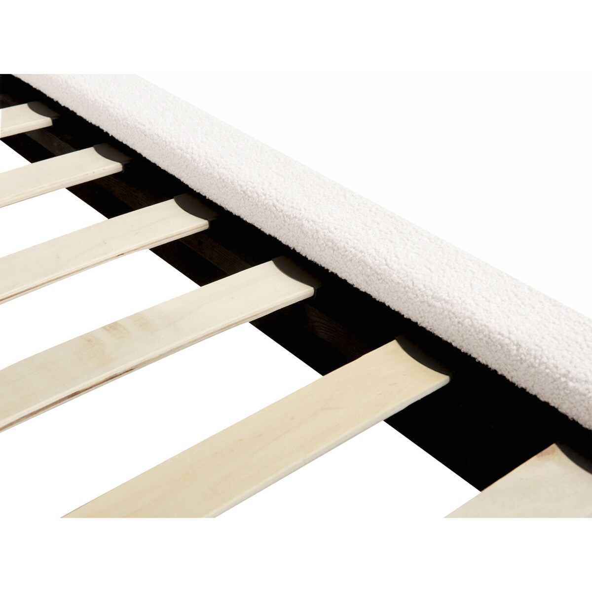 Łóżko Boucle MELLE 160 x 200 cm Złamana biel