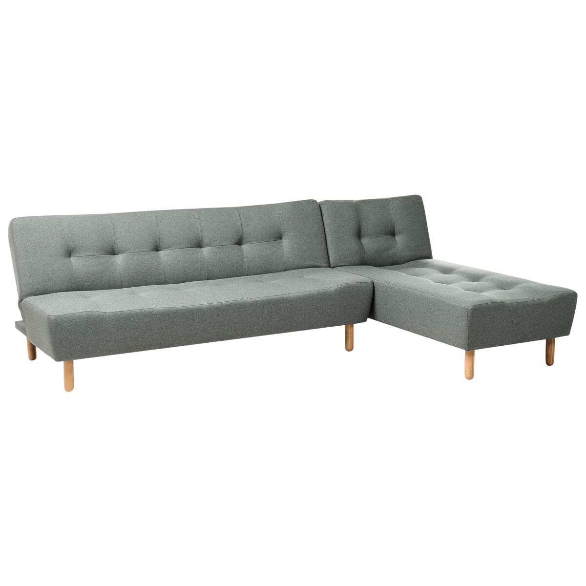 Narożnik rozkładany modułowy dla 4 osób ALSTEN Zielony Lewostronny