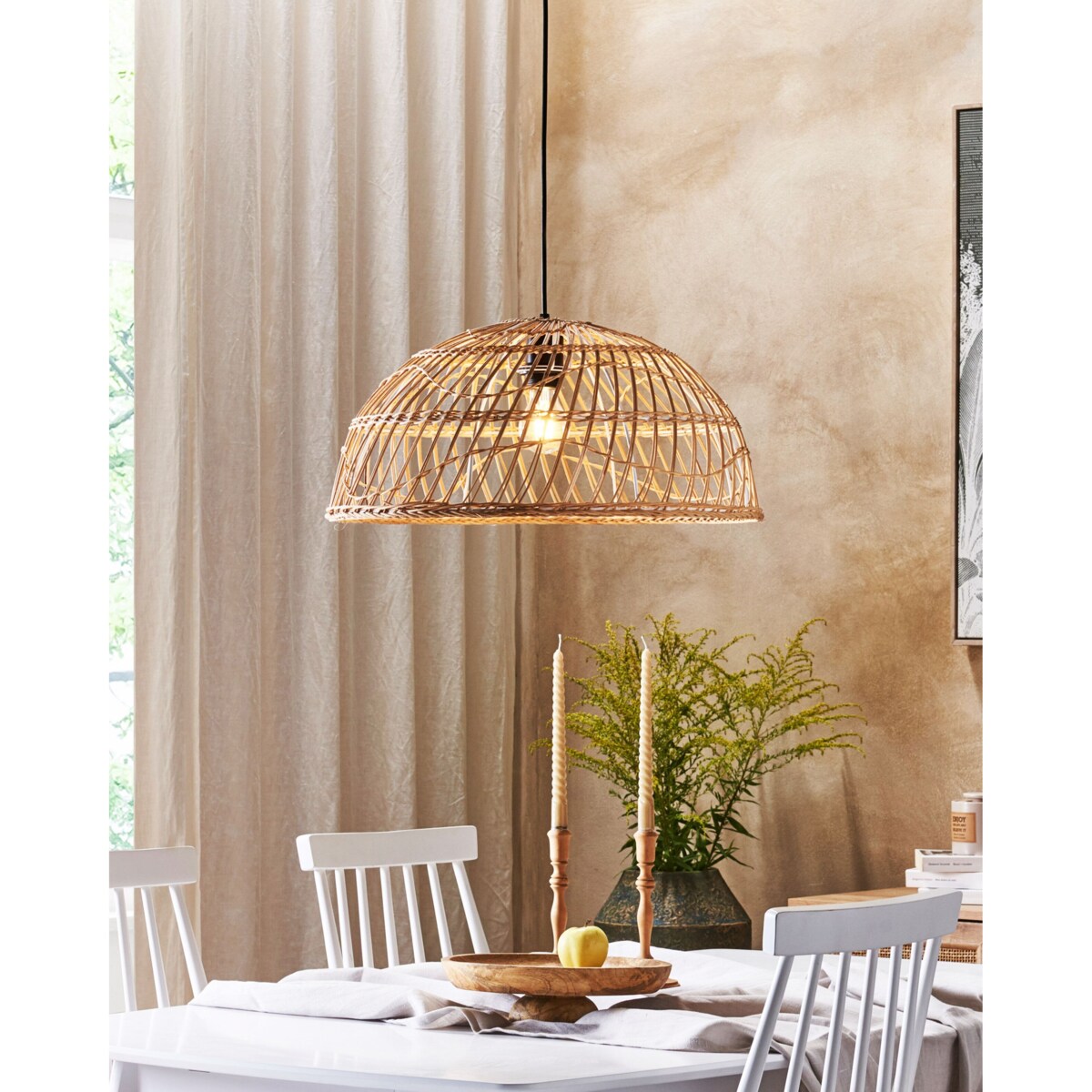 Lampa wisząca RAVINE Rattan Naturalny