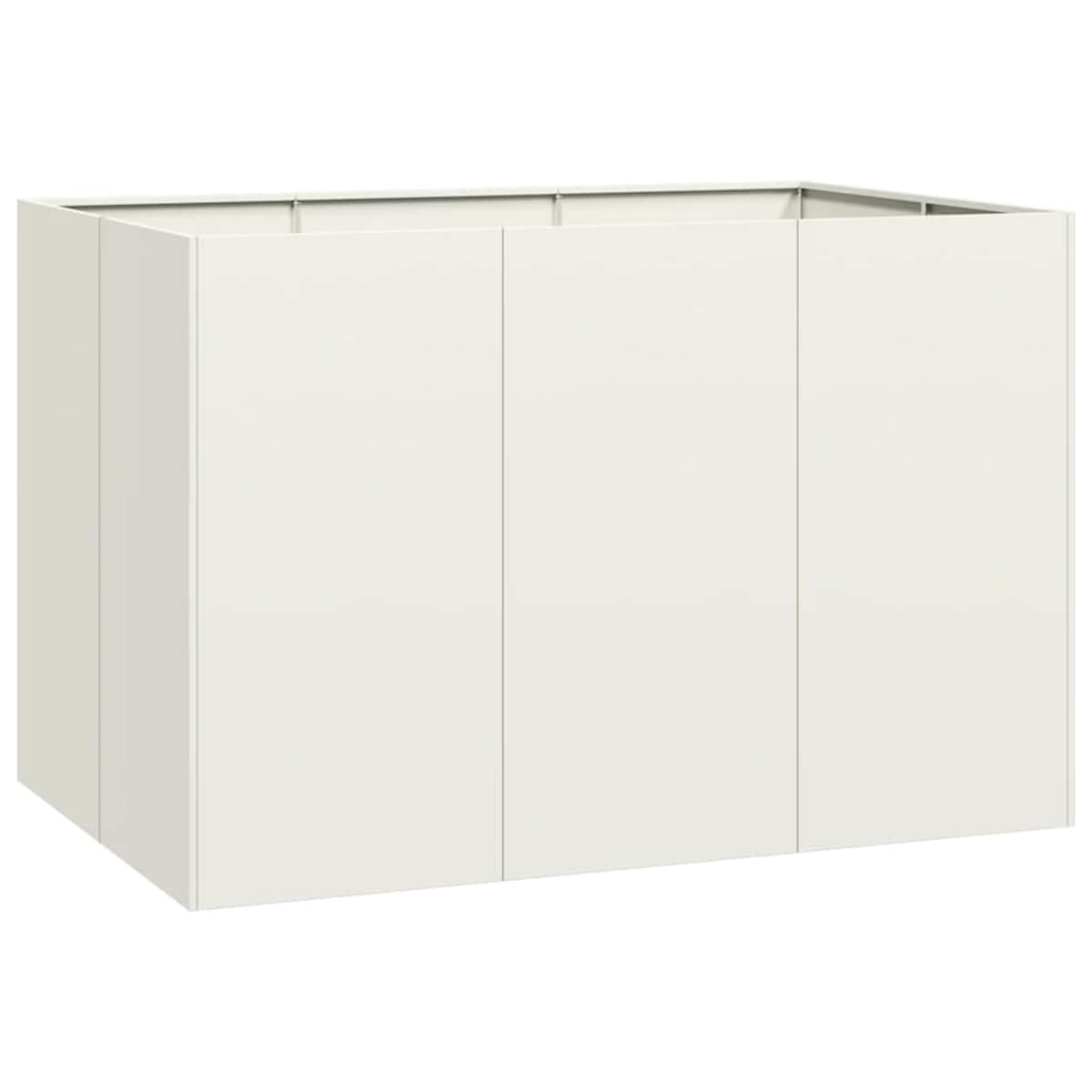 vidaXL Doniczka Biała 120x80x80 cm Stal