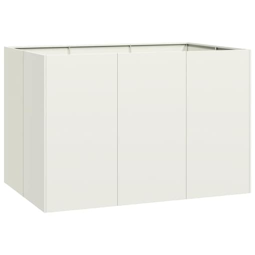 vidaXL Doniczka Biała 120x80x80 cm Stal
