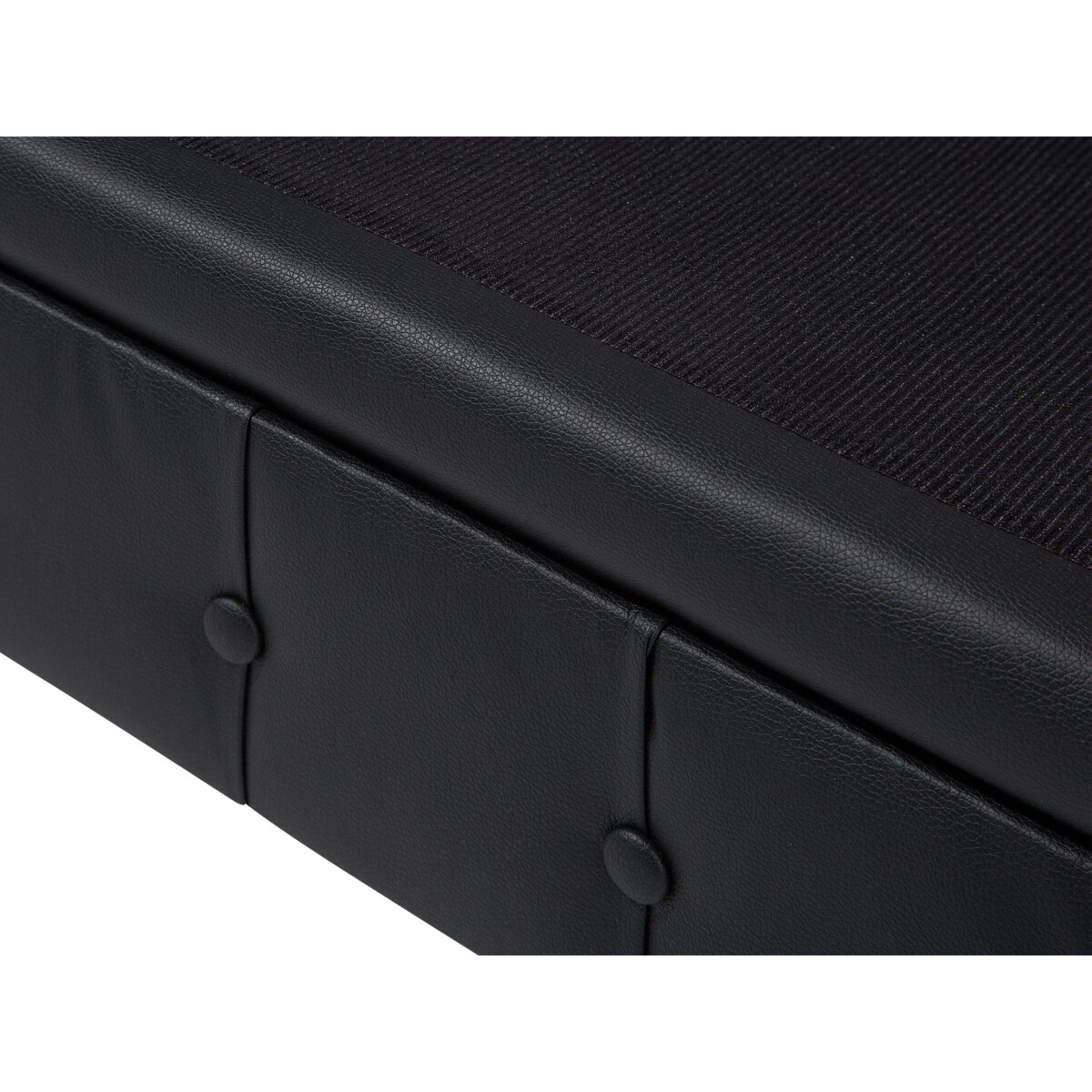 Fotel ekoskóra duży czarny CHESTERFIELD