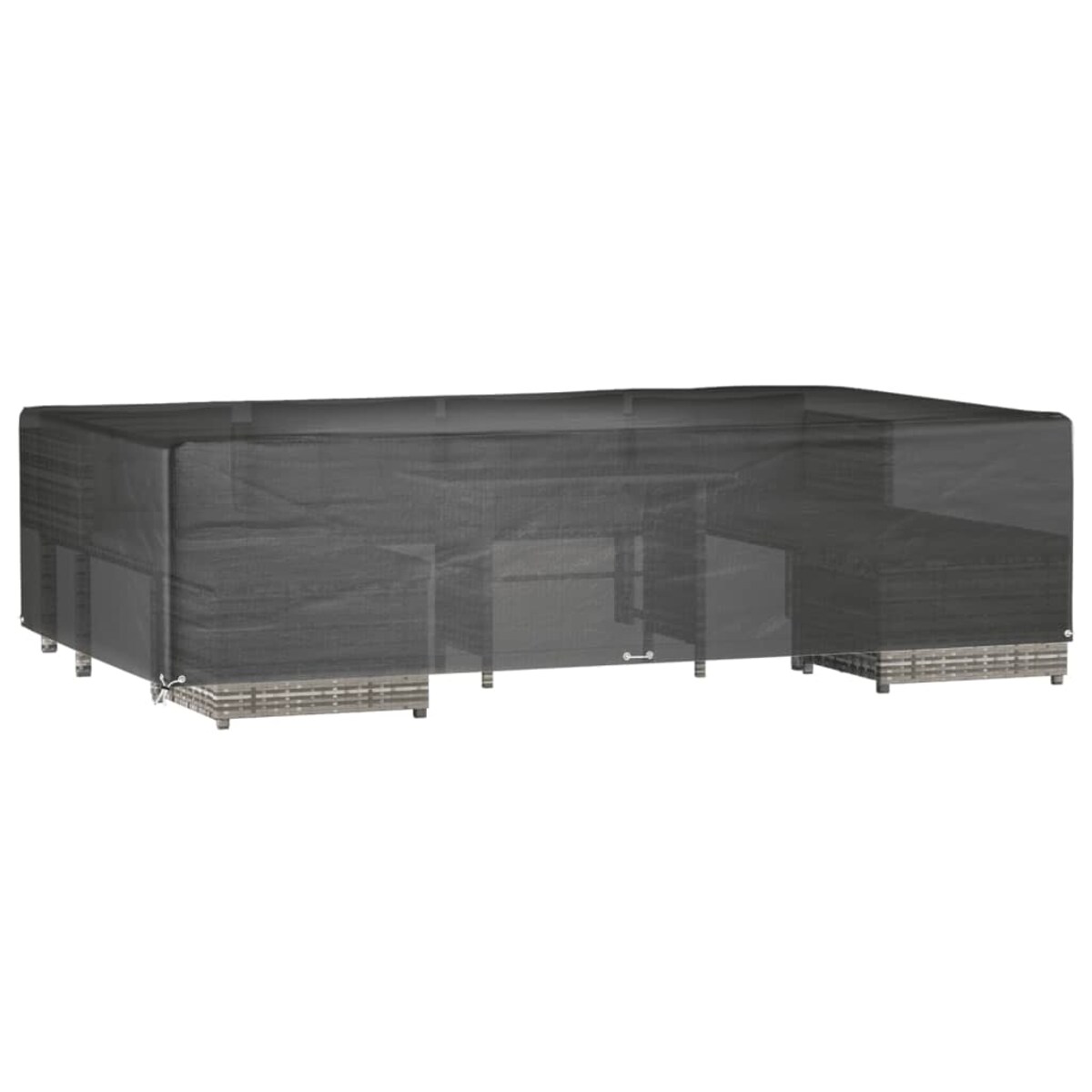 vidaXL Pokrowiec na meble ogrodowe, 12 oczek, 315x180x75 cm, prostokąt