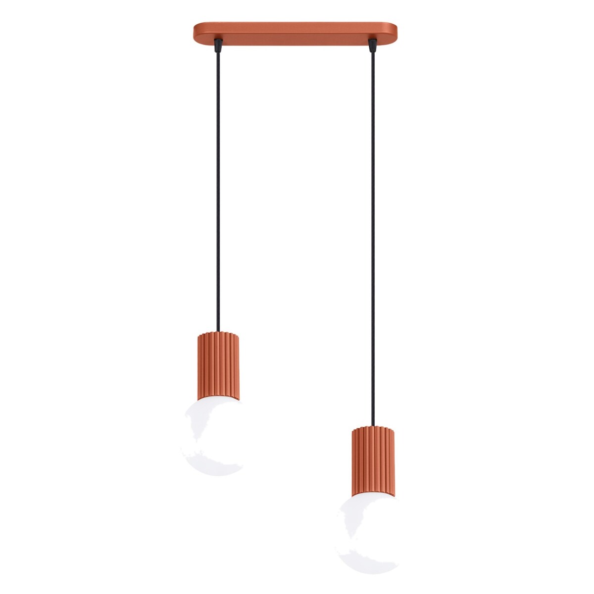 Lampa wisząca HALO 2L ochra czerwona