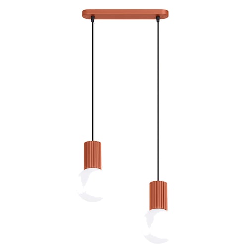 Lampa wisząca HALO 2L ochra czerwona