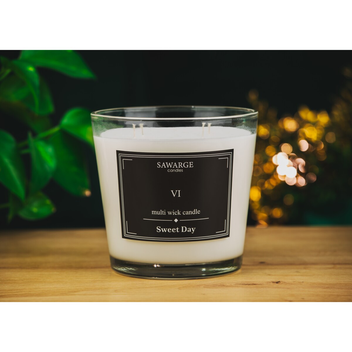 Świeca Zapachowa Sojowa / Drewniany Knot /70h/Sweet Day/800g