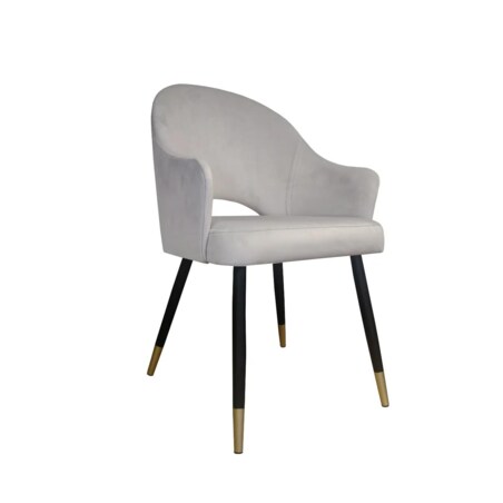 Krzesło JENISEJ VELVET GOLD jasno szare