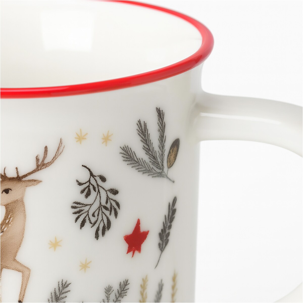 Kubek Z Uchem Świąteczny 400 Ml Porcelanowy Zimowy Świąteczny