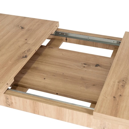 Stół prostokątny rozkładany do jadalni dąb artisan 120-160 cm SKUBI