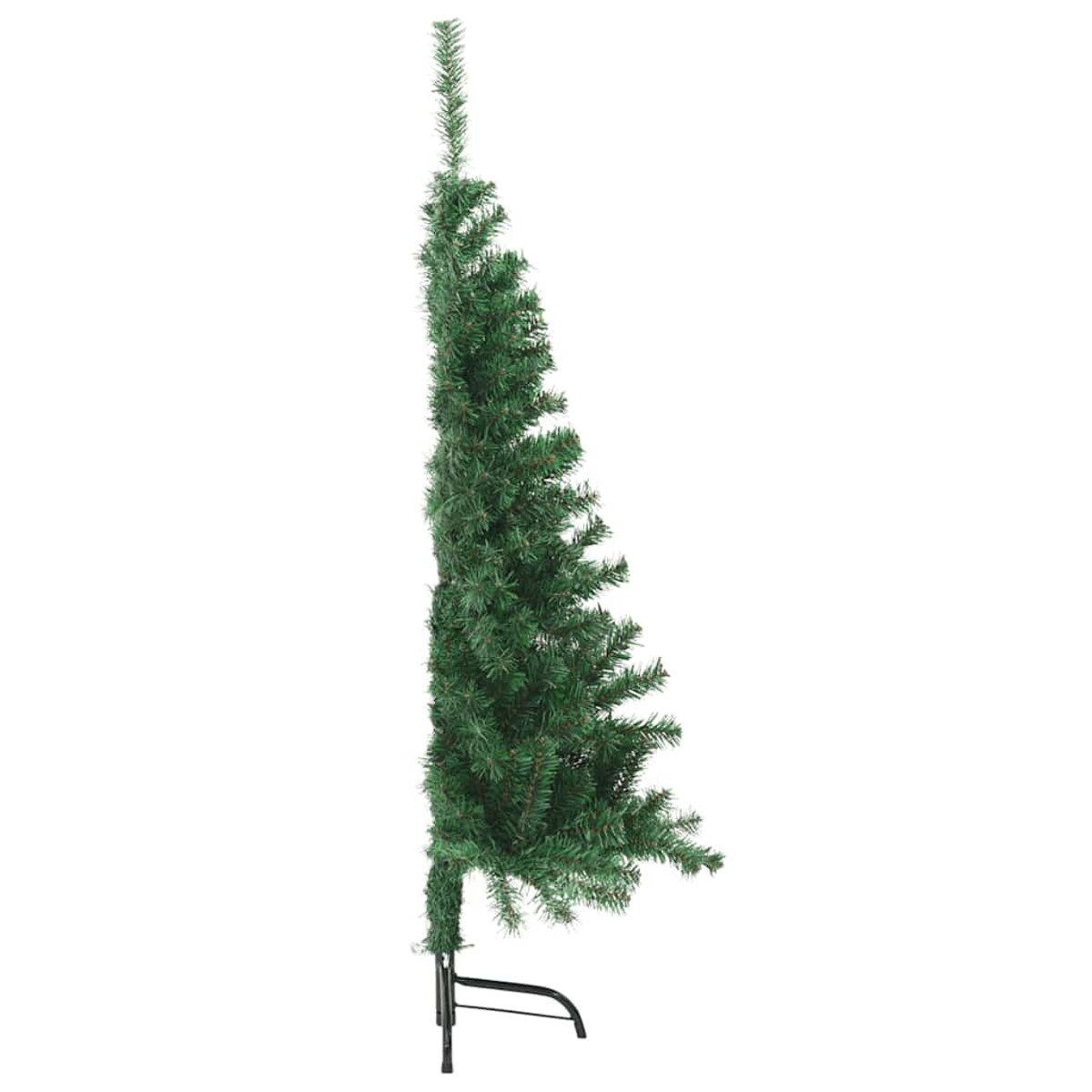 vidaXL Sztuczna choinka ze stojakiem, połówka, zielona, 120 cm, PVC