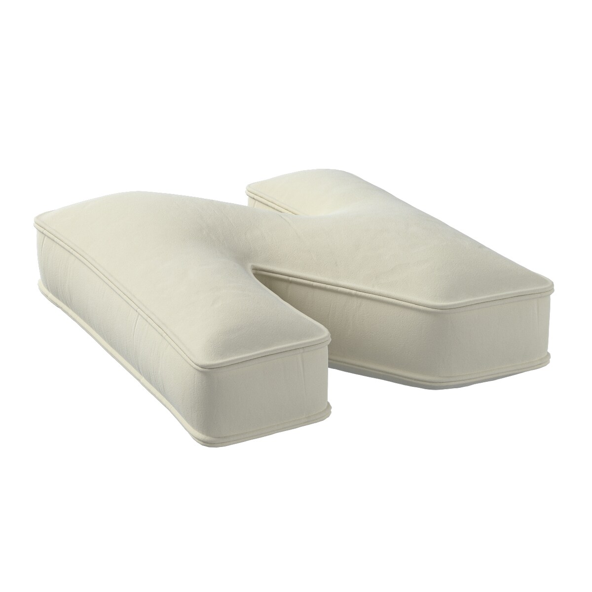 Poduszka literka N, śmietankowa biel, 30x40cm, Posh Velvet