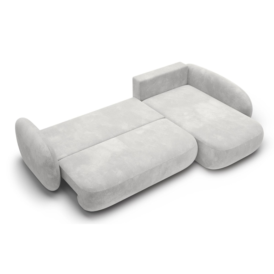 Nowoczesny Narożnik rozkładany OLIVIO II, prawy, szary