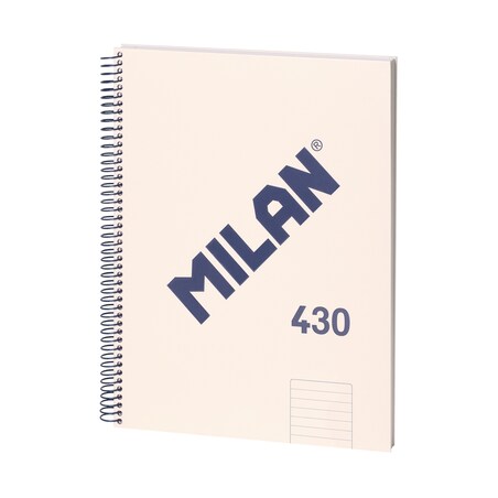 Zeszyt notes na spirali A4 MILAN w linie, 80 kartek, seria 1918, beżowy