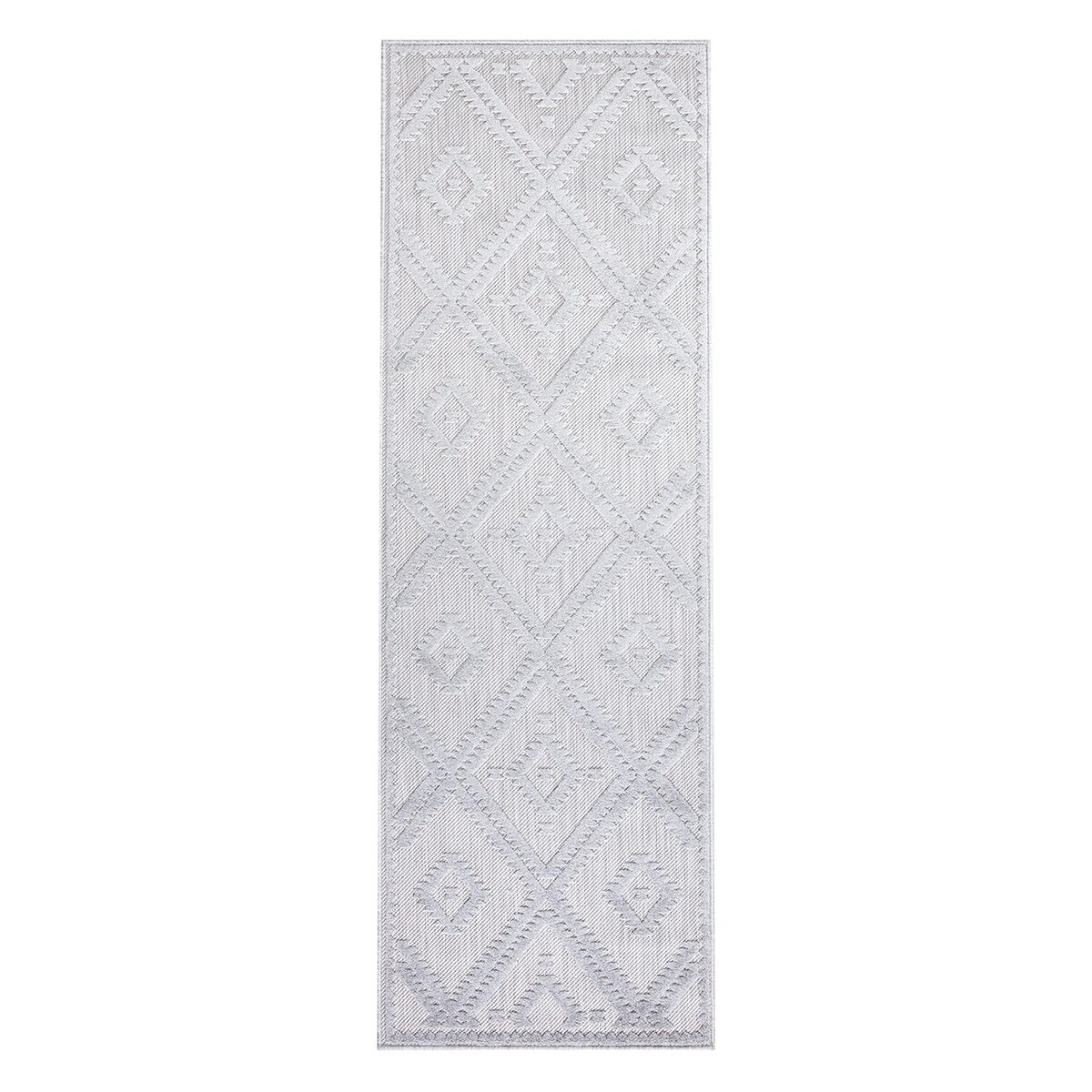 Dywan na zewnątrz i do wnętrz romby Sanori 4540 Szary 80x150