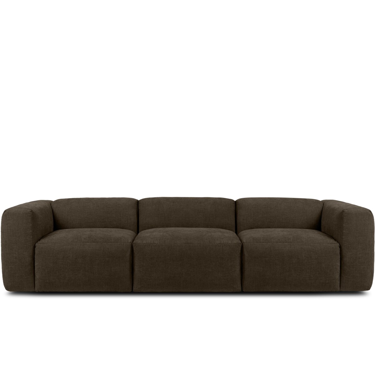 KONSIMO BUFFO 3-osobowa sofa z wyjątkowo miękkim i wygodnym siedziskiem, kolor brązowy