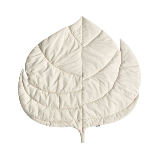 Mata do zabawy liść 110 x 110 cm złamana biel OLIMP