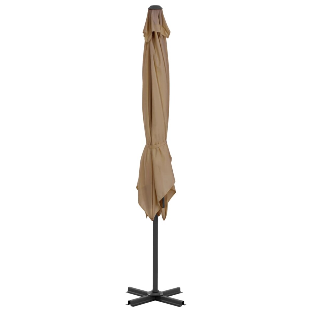 vidaXL Parasol wiszący z aluminiowym słupkiem, 250x250 cm, taupe
