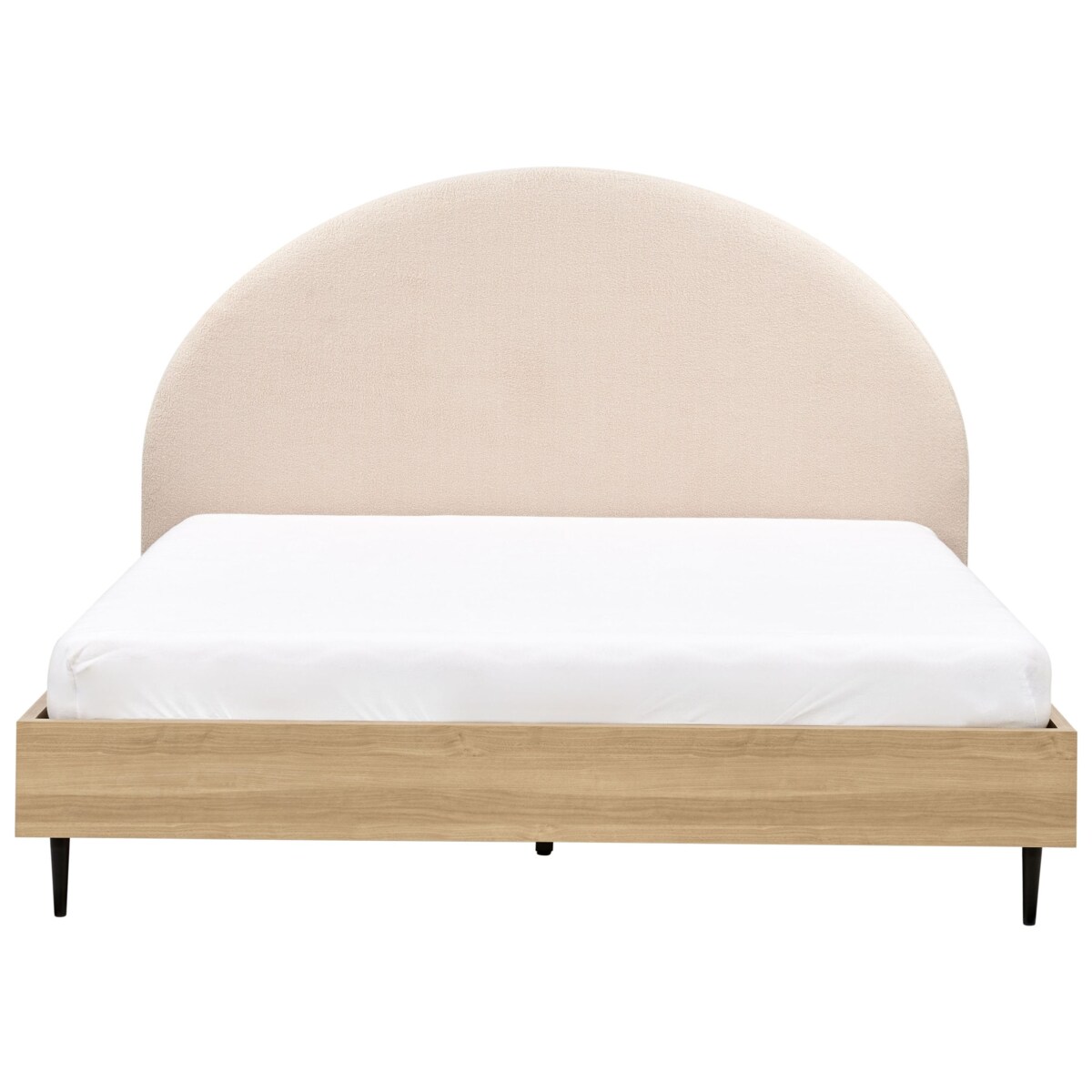 Łóżko Boucle MILLAY 180 x 200 cm Beżowy