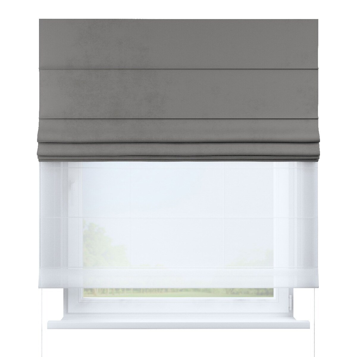 Roleta rzymska Duo, beżowo-szary, Crema