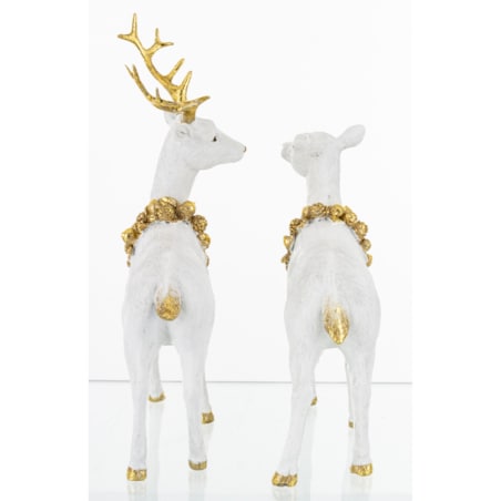 Figurka - para jeleń i łania 22x117x8 cm i 17x18x5 cm