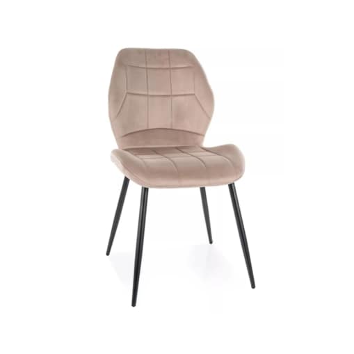 Krzesło tapicerowane JAKE VELVET ciemnobeżowe