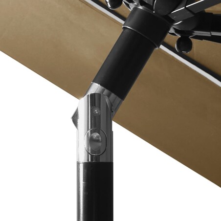 vidaXL 3-poziomowy parasol na aluminiowym słupku, kolor taupe, 3 m