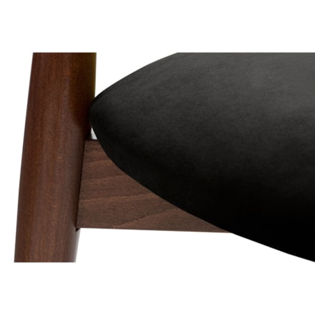 KONSIMO RABI drewniane krzesła 2 sztuki orzech czarny welur
