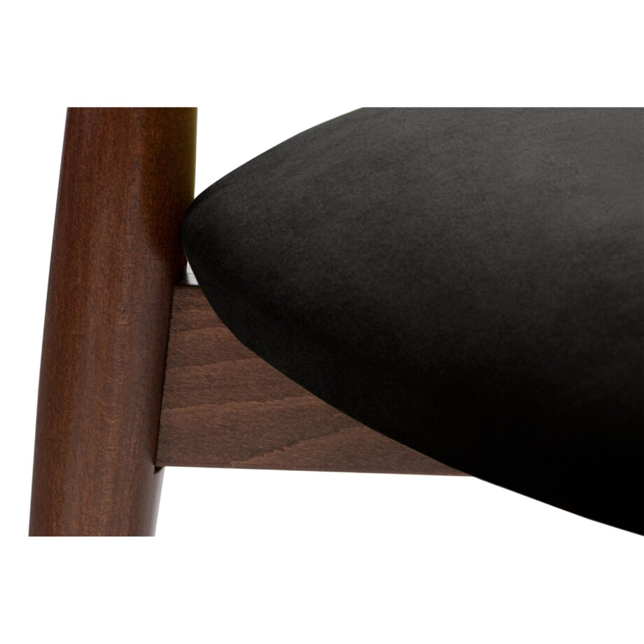 KONSIMO RABI drewniane krzesła 2 sztuki orzech czarny welur