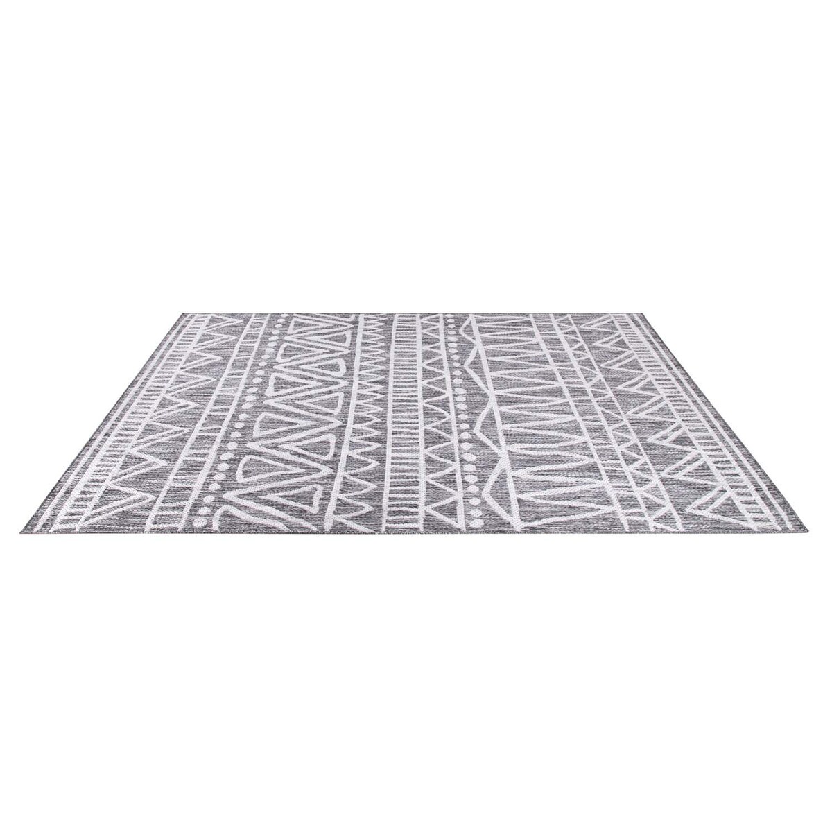 Dywan na zewnątrz i do wnętrz boho Sunny 4760 Szary Krem 60x110