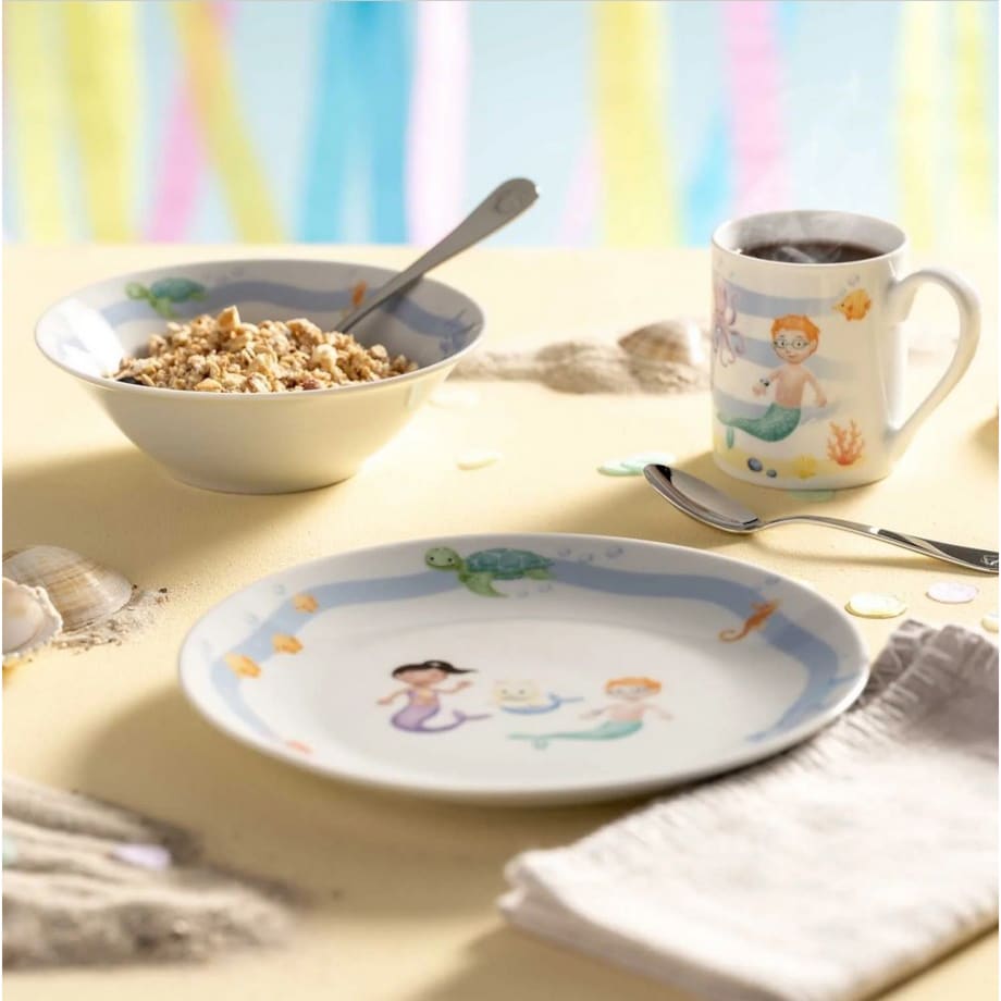 Zestaw 3cz naczyń dla dzieci morze BAMBINI AVVENTURA - Leonardo