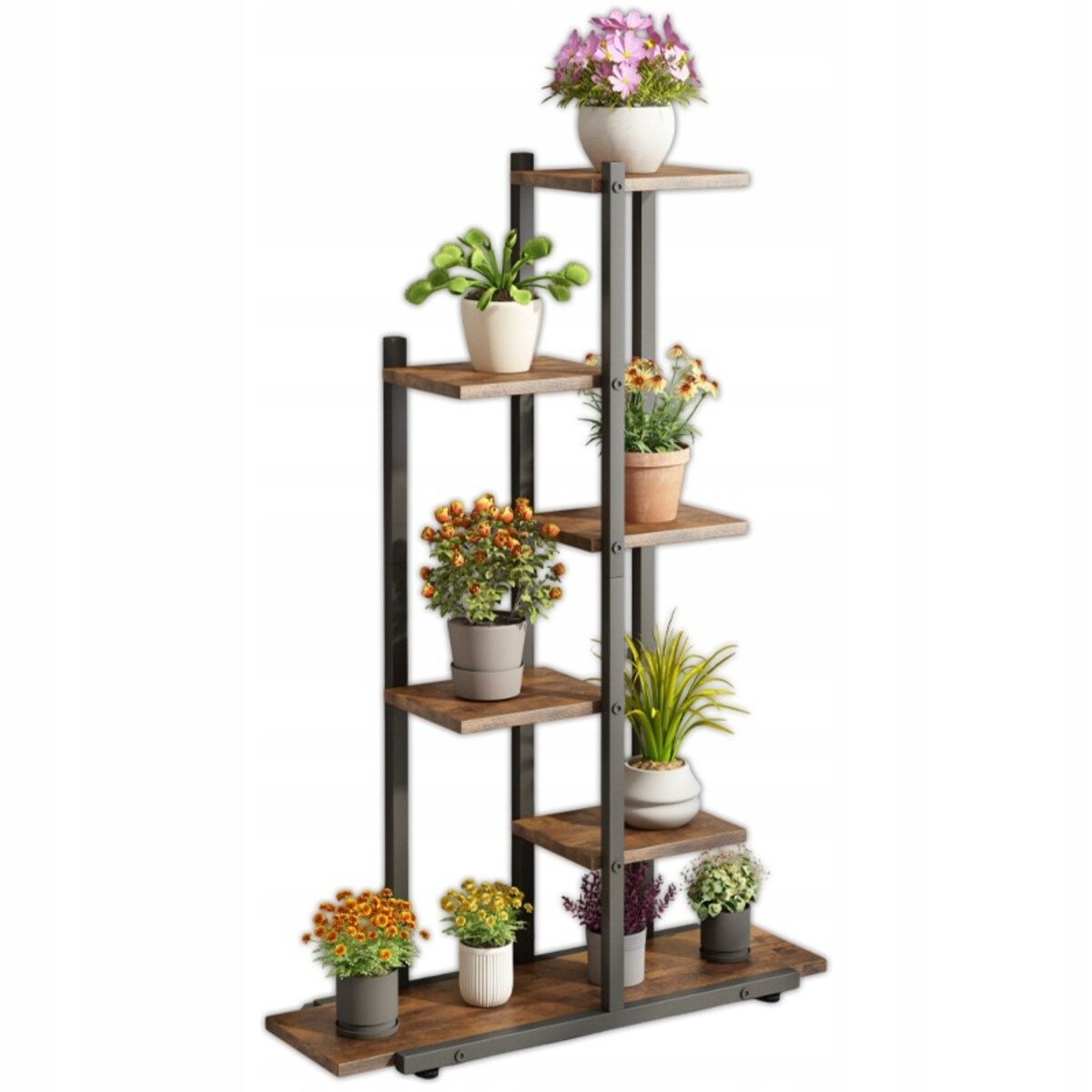 Kwietnik stojak na rośliny rustykalny regał