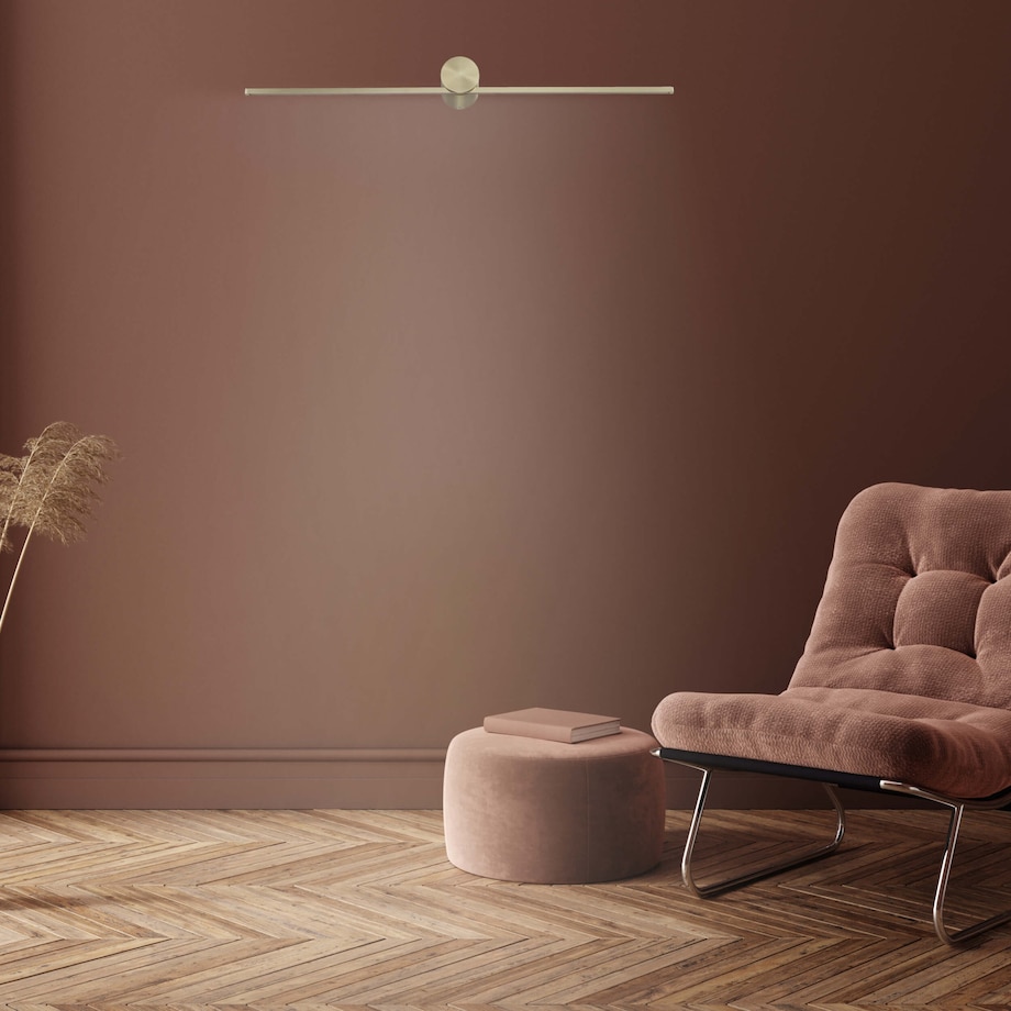 Złoty kinkiet Modern Slim L LP-777/1W L GD LED 8W podłużna łazienkowa lampa ścienna