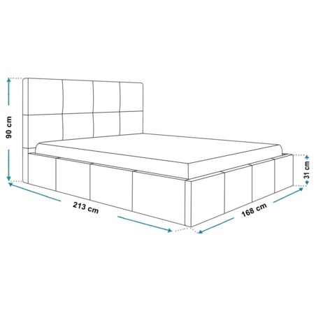 Łóżko sypialniane SIM 160x200 - Grafitowe