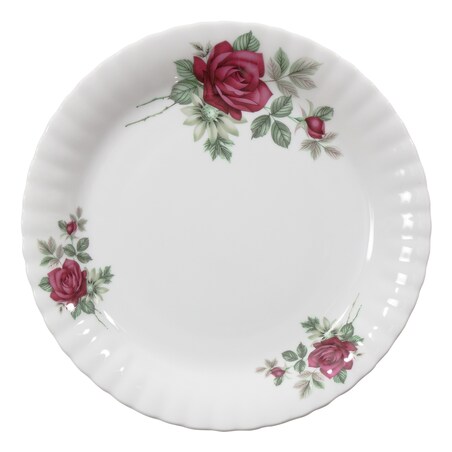 Talerz płytki 24 cm Iwona Bordowa Róża B826