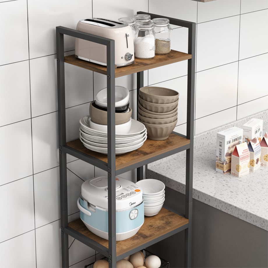 Regał na książki drabinka wysoki szafka loft metalowa industrialny 154 cm