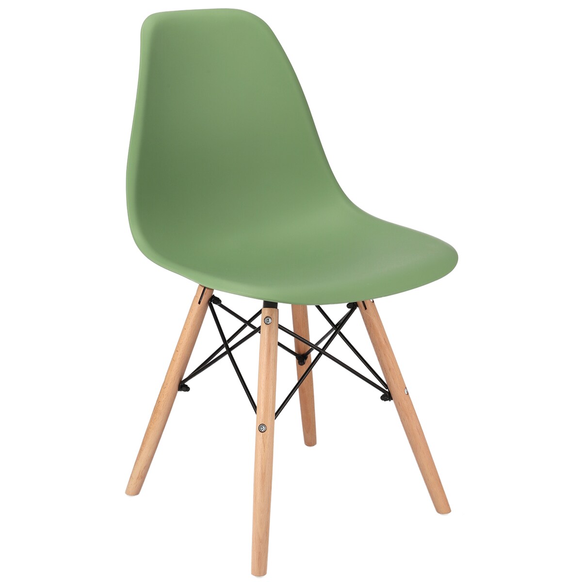 Krzesło skandynawskie kuchenne EVA zielone wygodne
