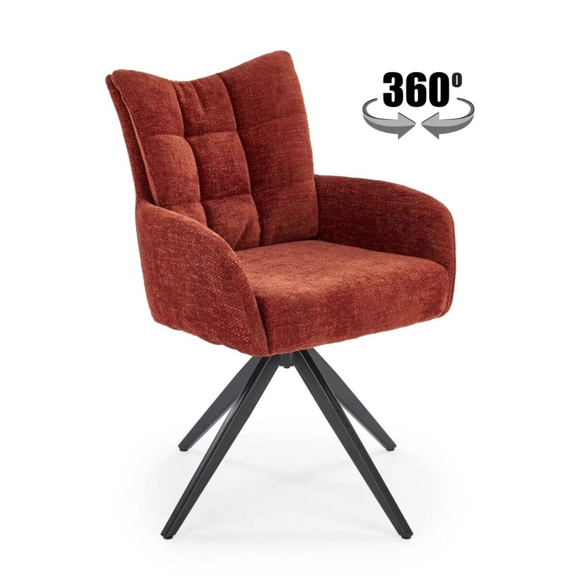 Krzesło tapicerowane K540 cynamonowe obracane