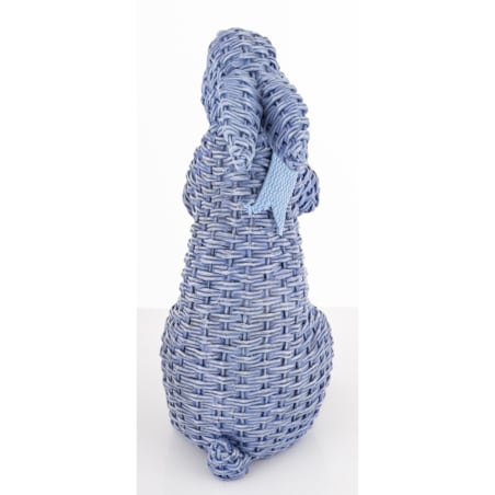 Dekoracja - figurka królika 27x11,5x15,5 cm AFICO niebieski