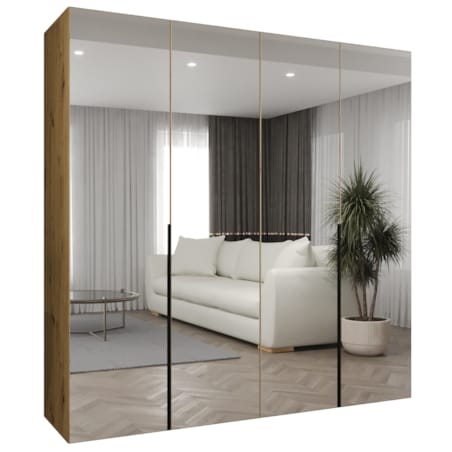 Szafa uchylna otwierana ALICANTE 3 200 wys. 202 cm Artisan + u. Czarny