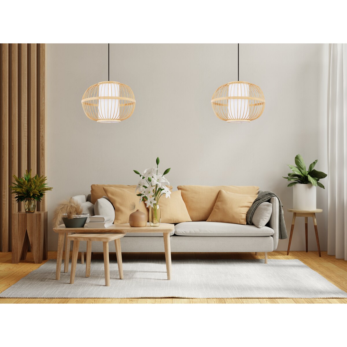Lampa wisząca nauralna Boho 50cm APP1632-1CP
