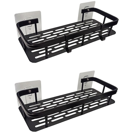 Półka Łazienkowa pod prysznic 2 Sztuki, Czarna