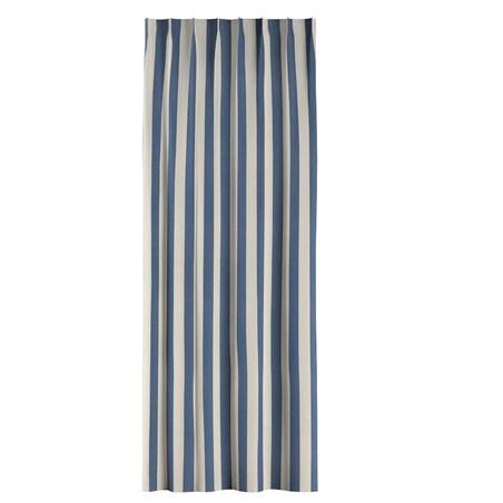 Zasłona na haczykach flex pojedynczych 130x245 niebiesko-białe pionowe pasy (5,5cm)