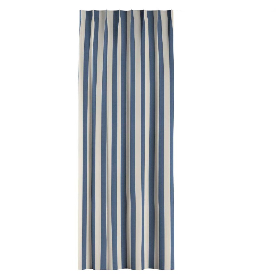 Zasłona na haczykach flex pojedynczych 130x245 niebiesko-białe pionowe pasy (5,5cm)