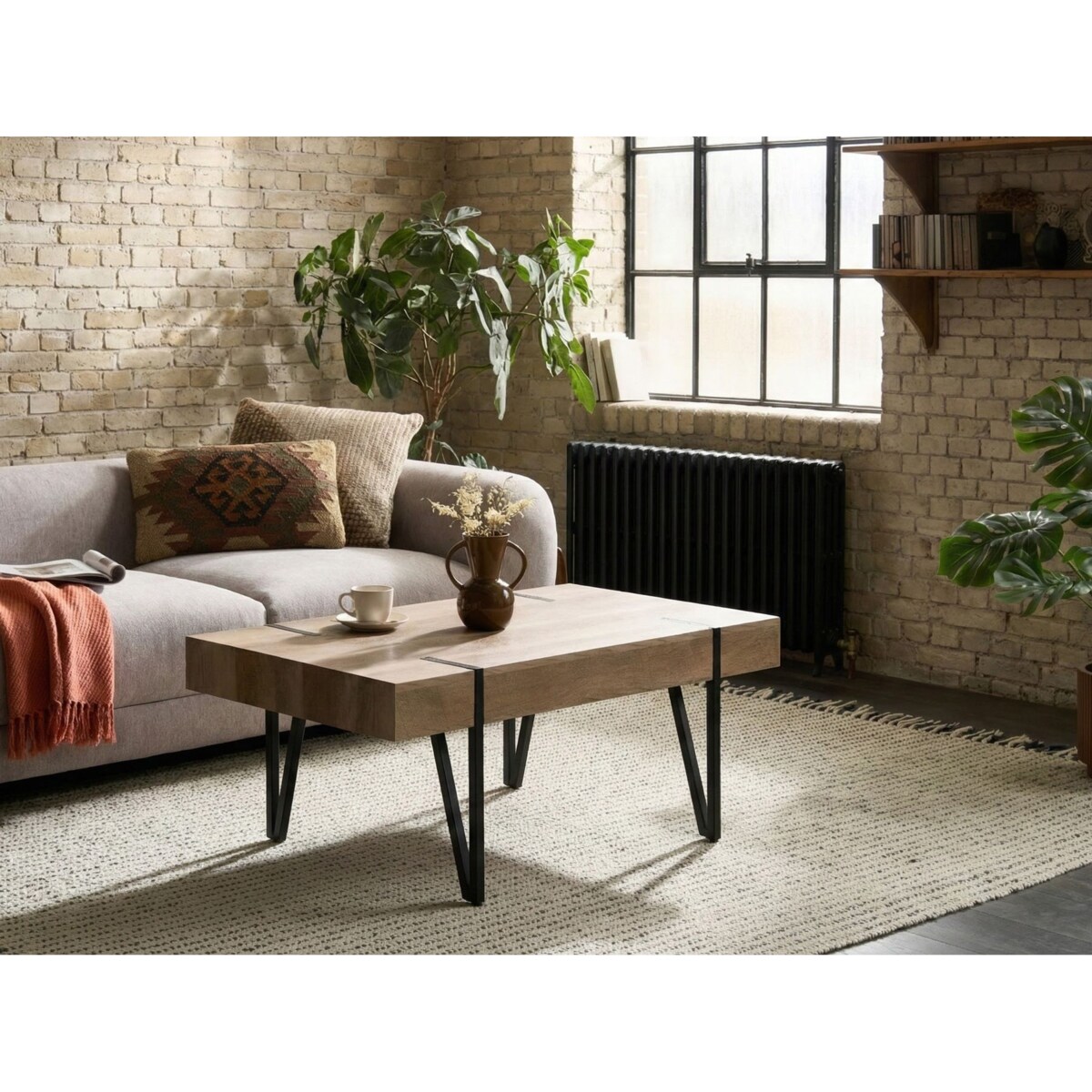 Stolik kawowy ADENA Ciemnobrązowy