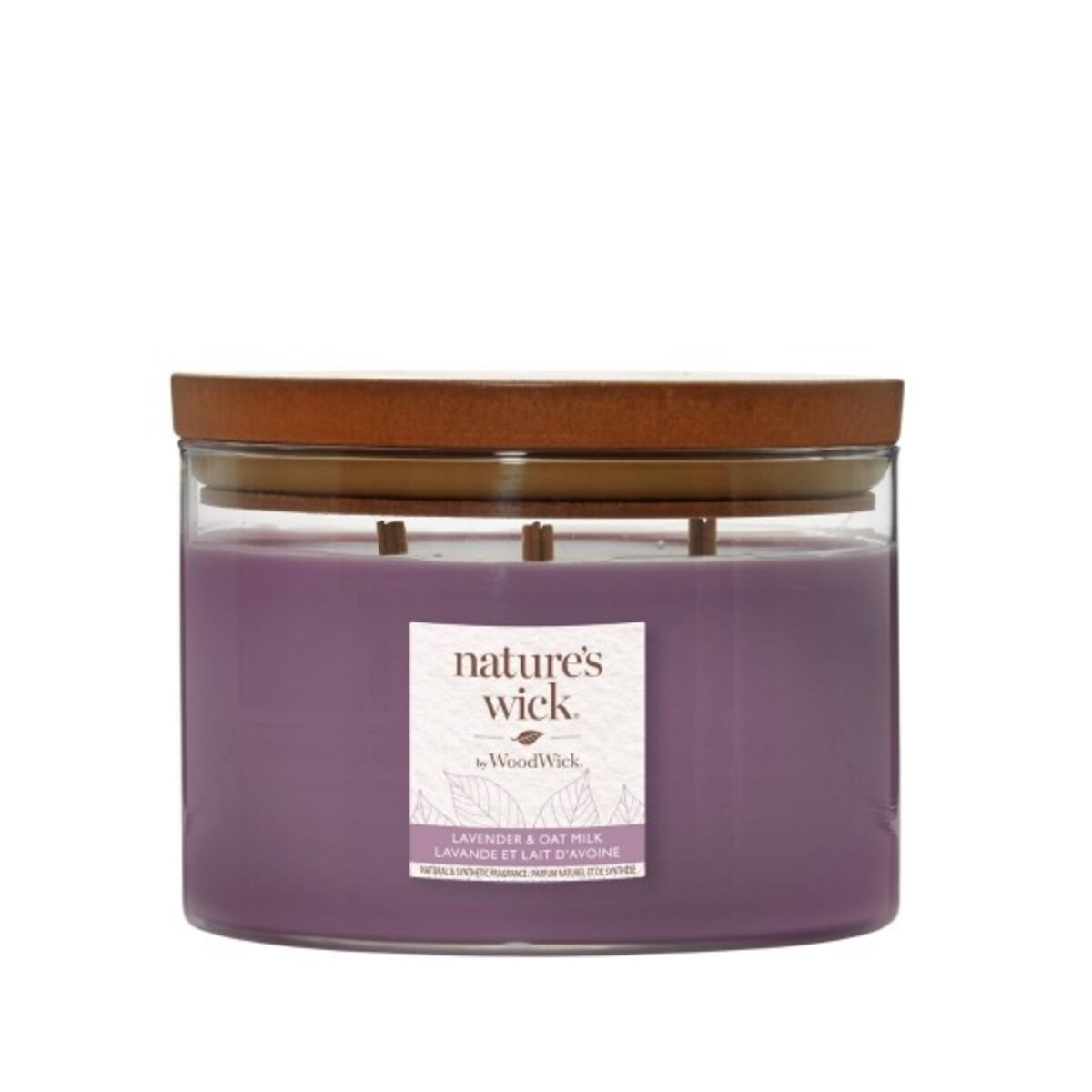 Natures Wick świeca duża LAVENDER & OAT MILK home&you