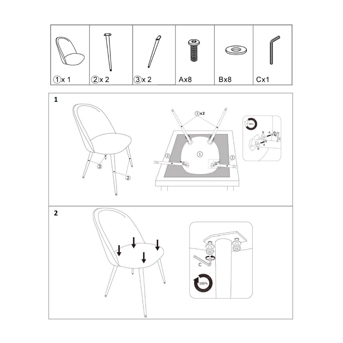 Krzesło tapicerowane do jadalni SLANO